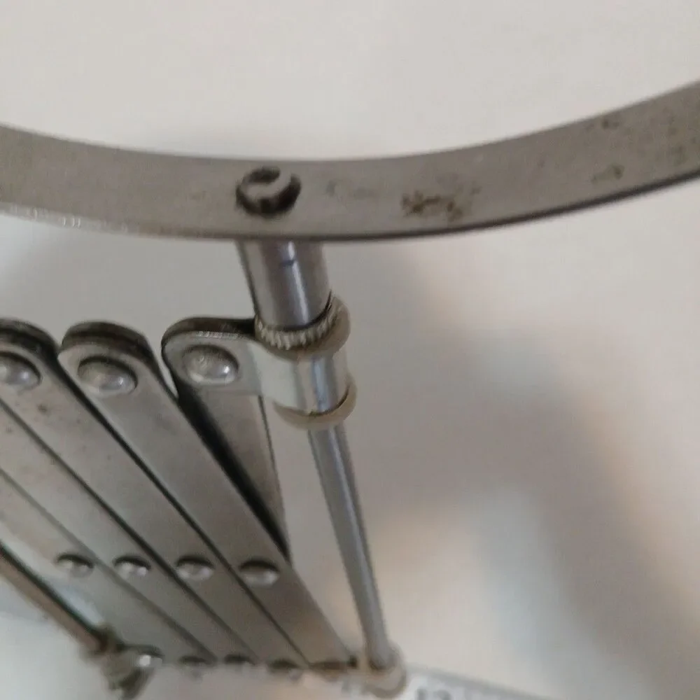 VTG Stainless Steel Accordion Style 2-sided Mirror Expands To 22